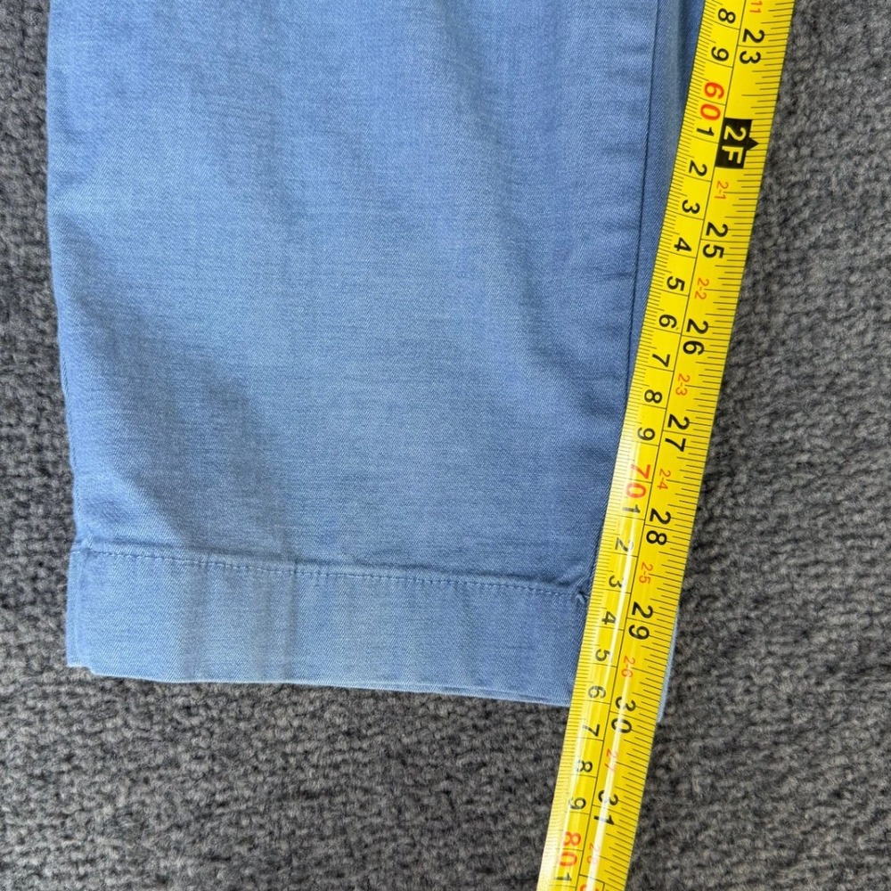 Brooks Brothers Red Fleece Mens Blue Chino Pants W36 L30 Slim Fit Cotton Blend - Picture 8 of 10